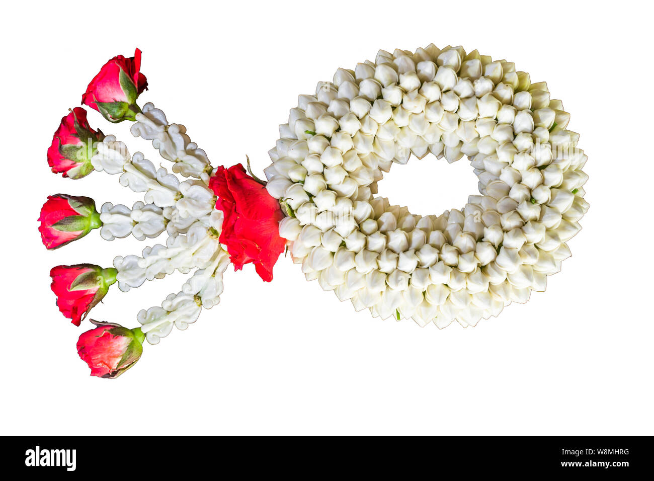 Thai traditional jasmine garland.symbol of Mother's day in thailand Stock Photo