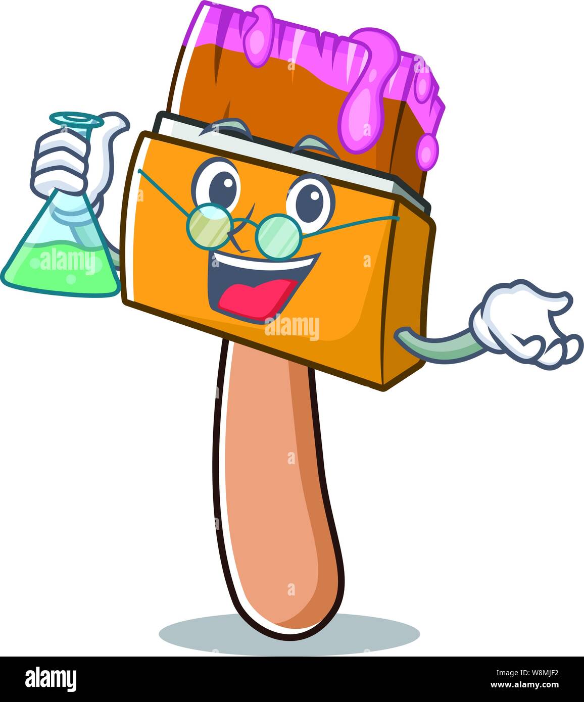 Professor paint brush in the cartoon shape Stock Vector Image & Art Alamy
