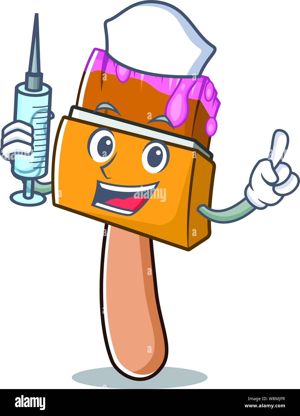 Nurse paint brush in the cartoon shape Stock Vector Image & Art - Alamy