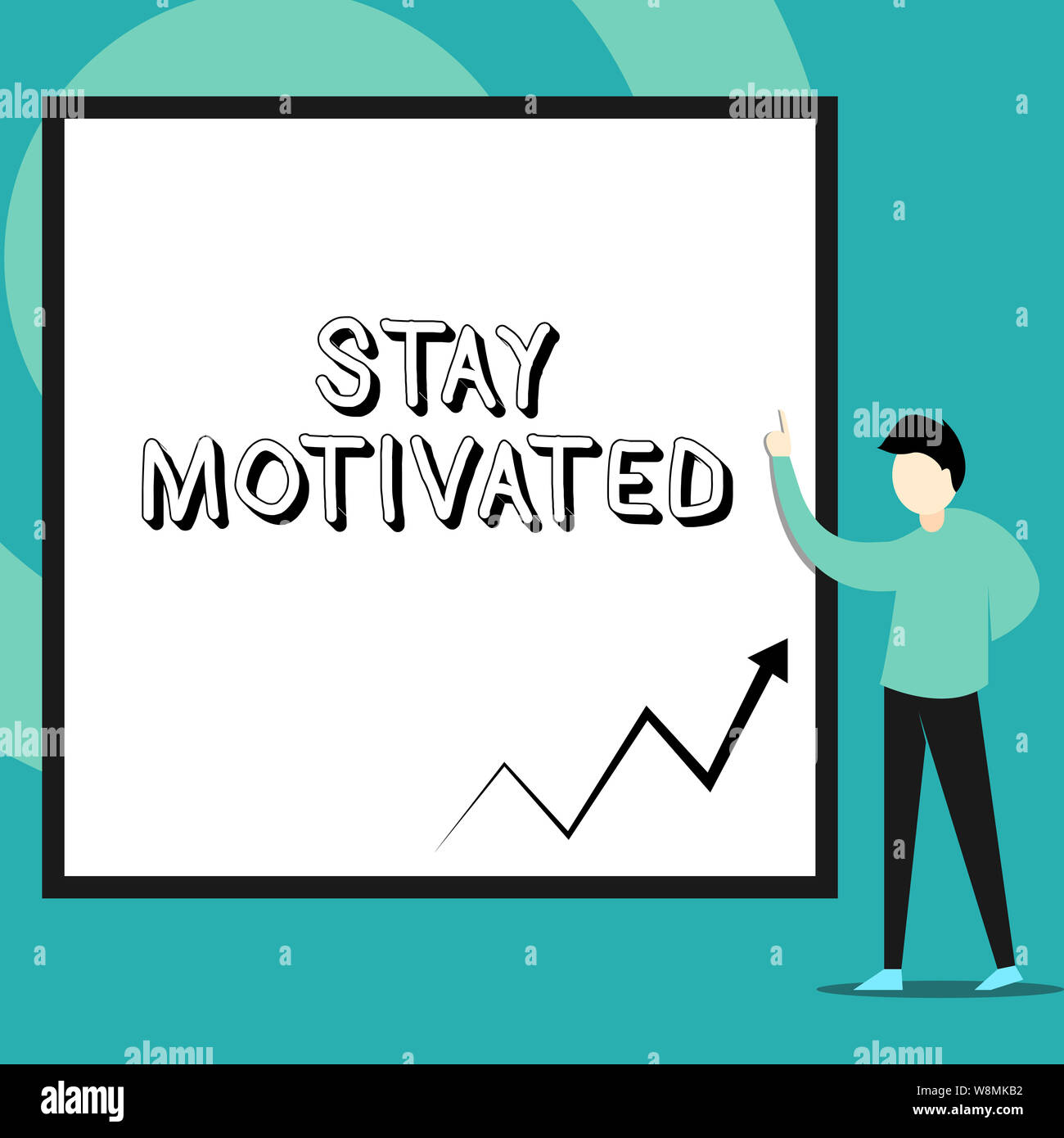 Conceptual Hand Writing Showing Stay Motivated Concept Meaning Reward Yourself Every Time You Reach A Goal With Knowledge Man Standing Pointing Up Bl Stock Photo Alamy