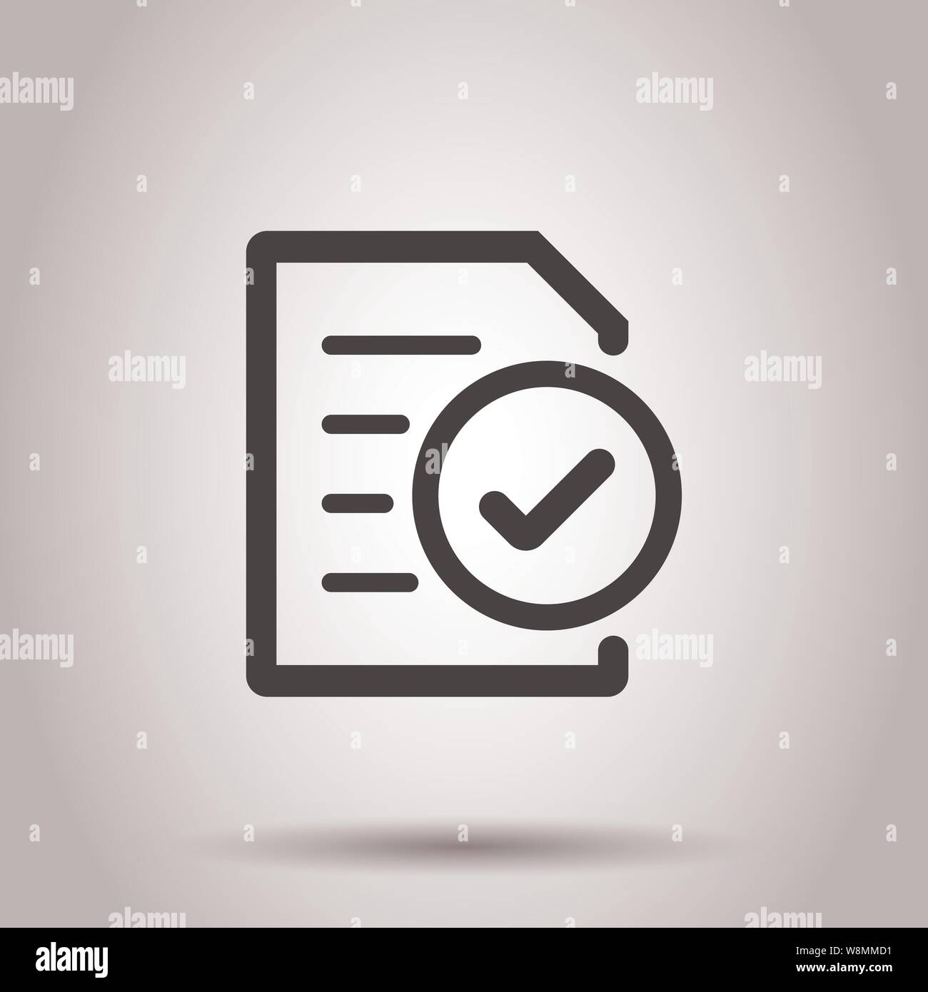 Compliance document icon in transparent style. Approved process vector ...