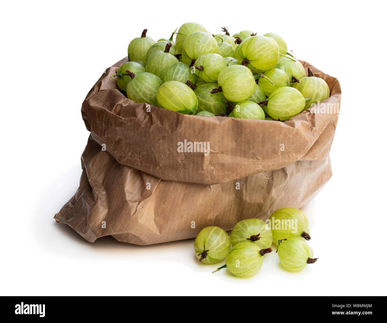 Gooseberry Wrapper Paper bag full of gooseberries isolated on white Stock Photo - Alamy
