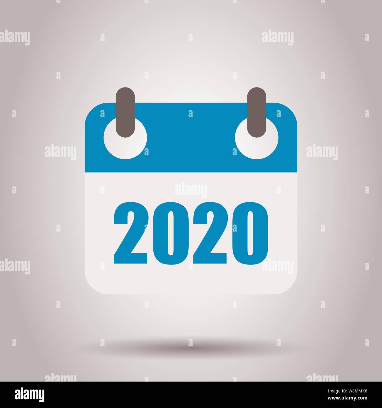 Calendar 2020 organizer icon in transparent style. Appointment event vector illustration on isolated background. Month deadline business concept. Stock Vector