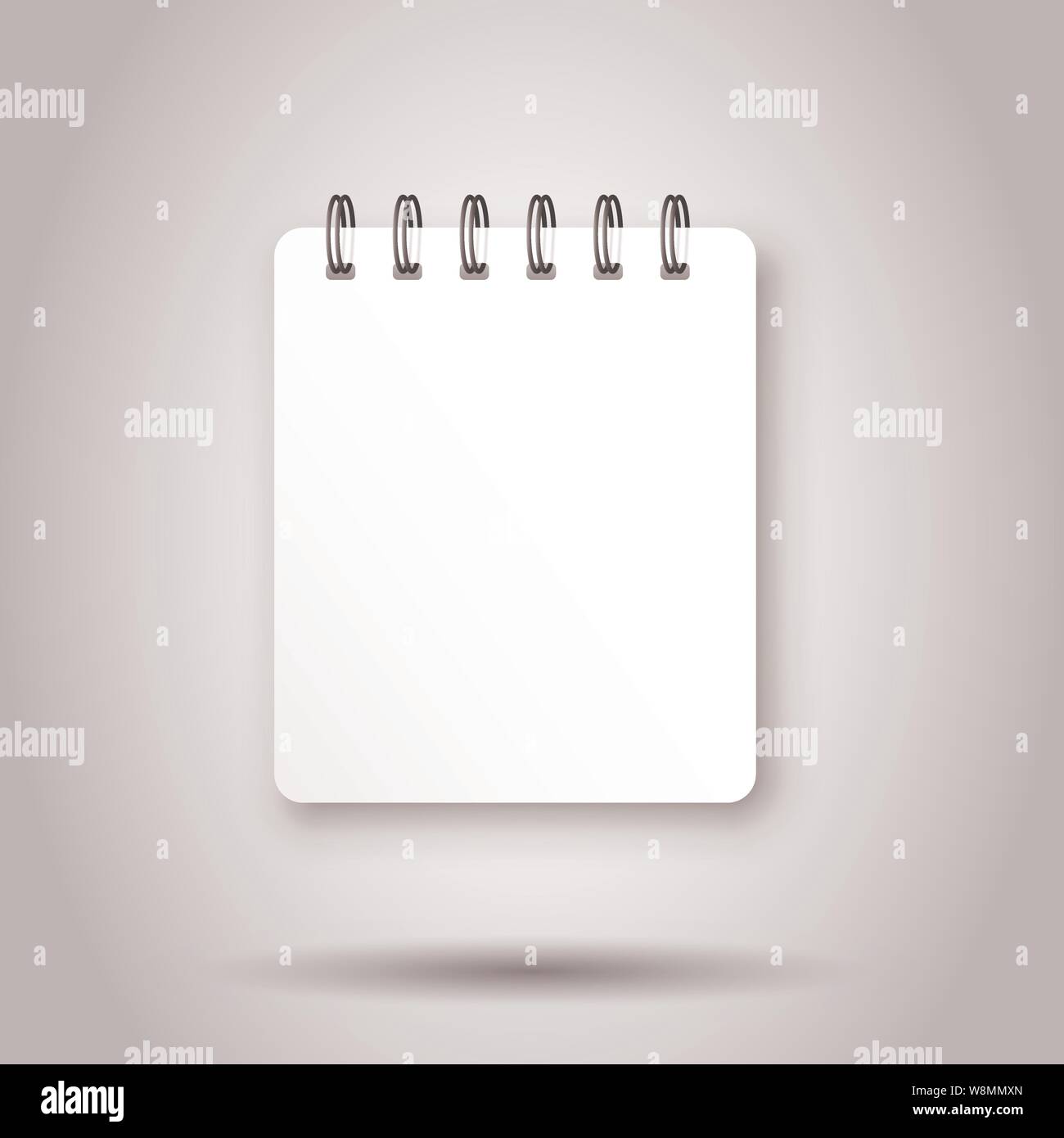Realistic Note Template Blank. Spiral And Paper. Clean Mock Up For Your  Design. Vector illustration Stock Vector Image & Art - Alamy