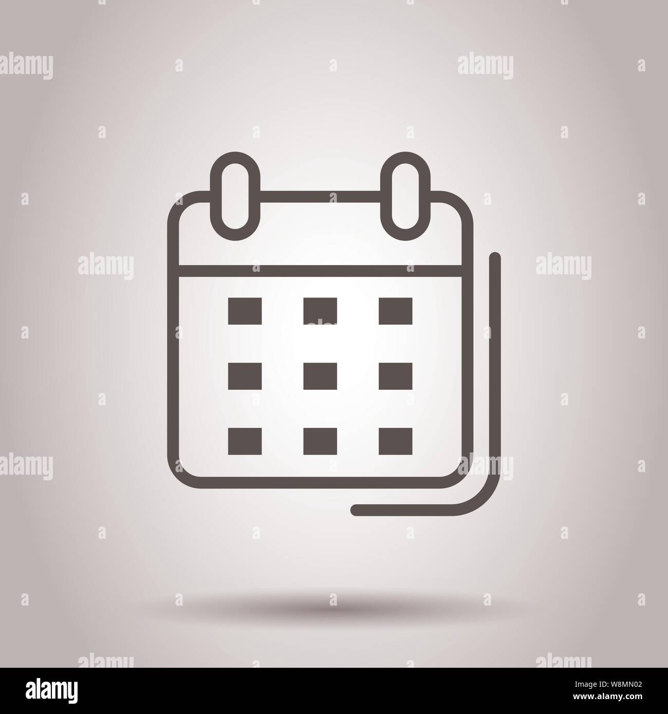 Calendar organizer icon in transparent style. Appointment event vector illustration on isolated background. Month deadline business concept. Stock Vector
