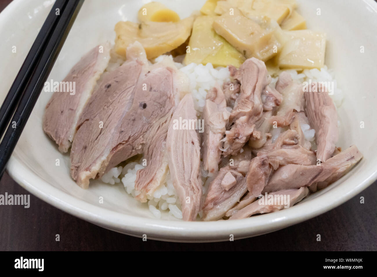 Chinese style boiled goose with rice, Taiwanese dish Stock Photo - Alamy
