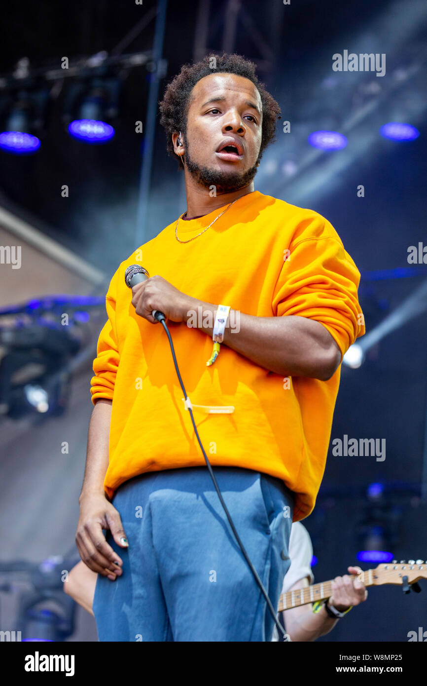 August 9, 2019, San Francisco, California, U.S: CAUTIOUS CLAY (JOSHUA KARPEH) during Outside Lands Music Festival at Golden Gate Park in San Francisco, California (Credit Image: © Daniel DeSlover/ZUMA Wire) Stock Photo