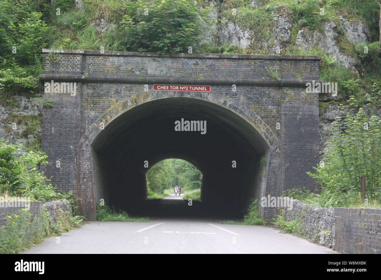 Chee Tor Tunnel on the Monsal Trail in the Peak District Stock Photo