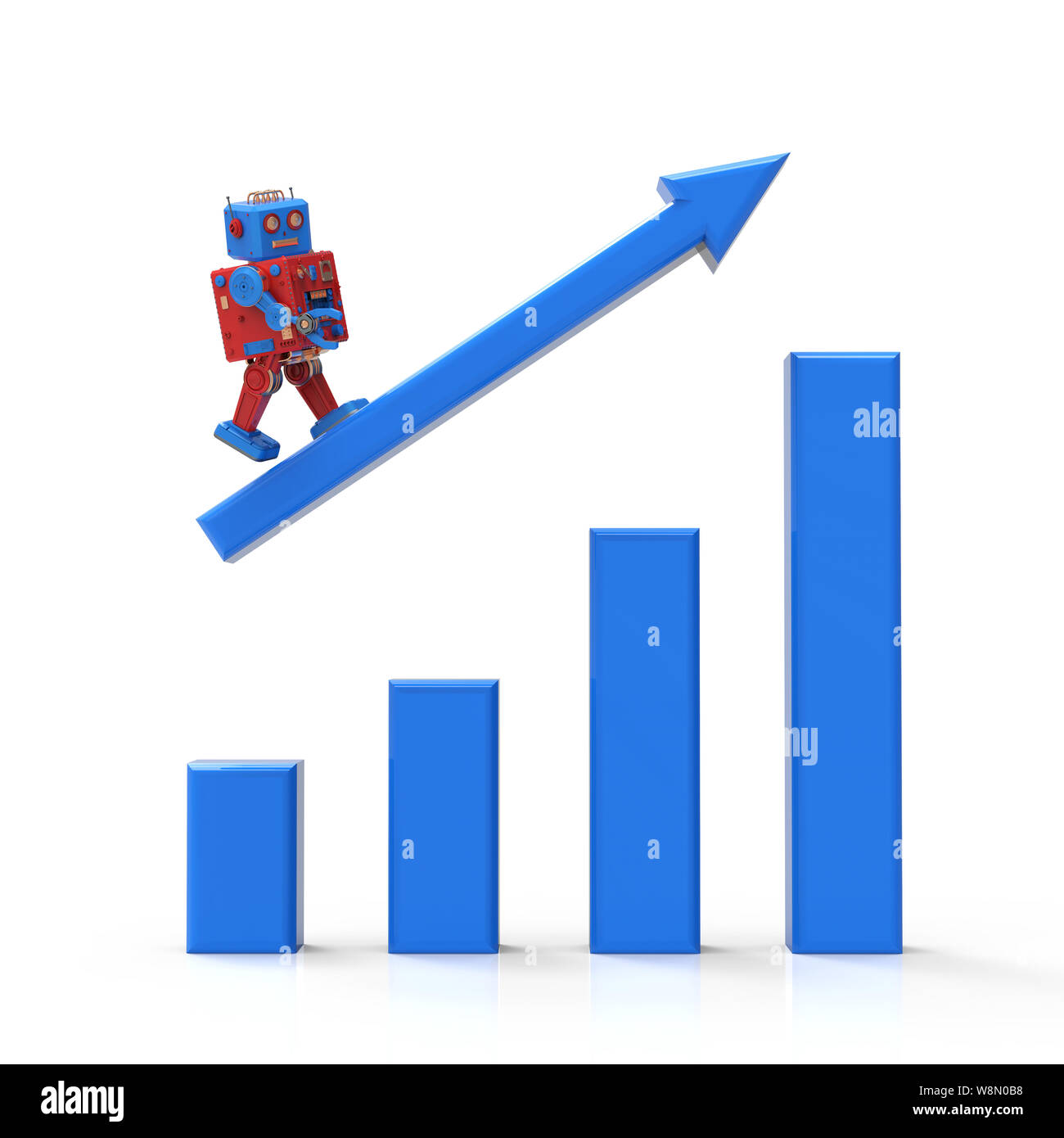 Premium AI Image  Rag doll up a bar graph colors