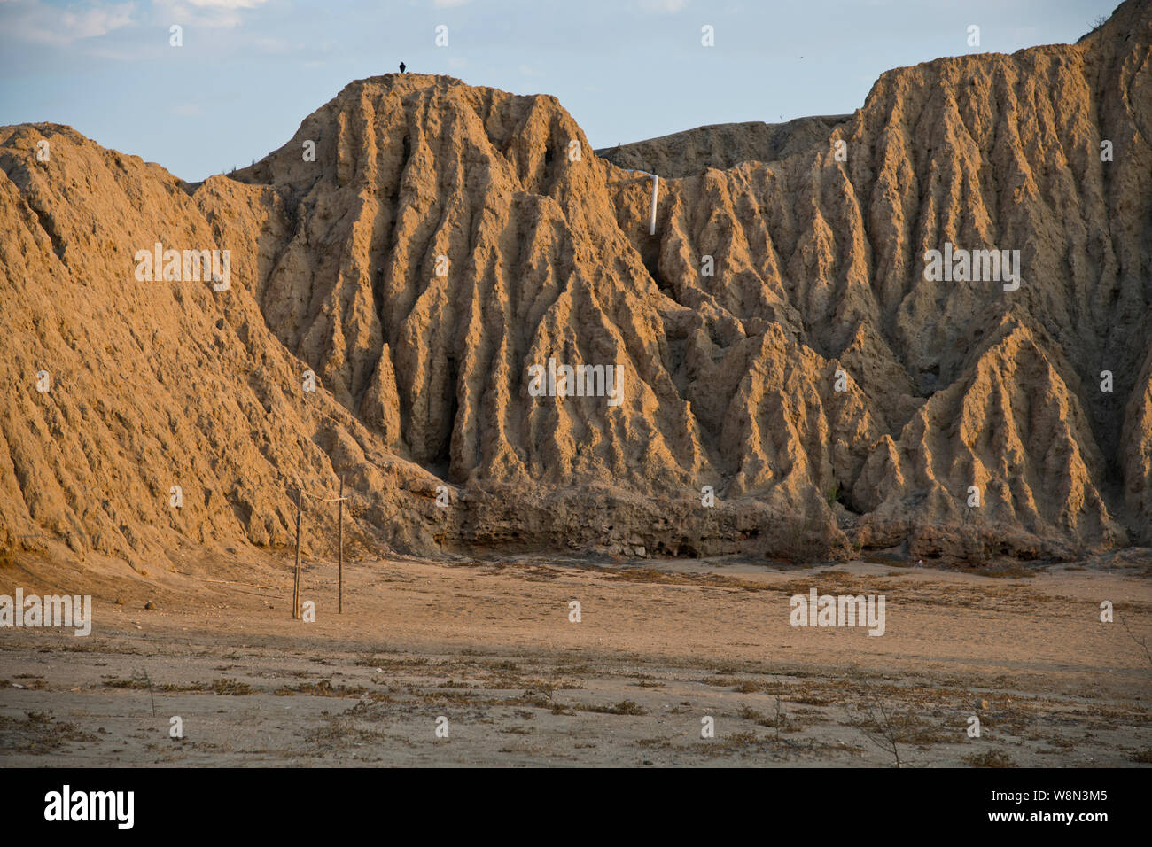 Burial Mounds,Treasures,Tombs,Pyramids,Erosion over Time,Moche Noblemen,Los Horcones de Tucume,Tecume,Northern Peru,Peru,South America Stock Photo