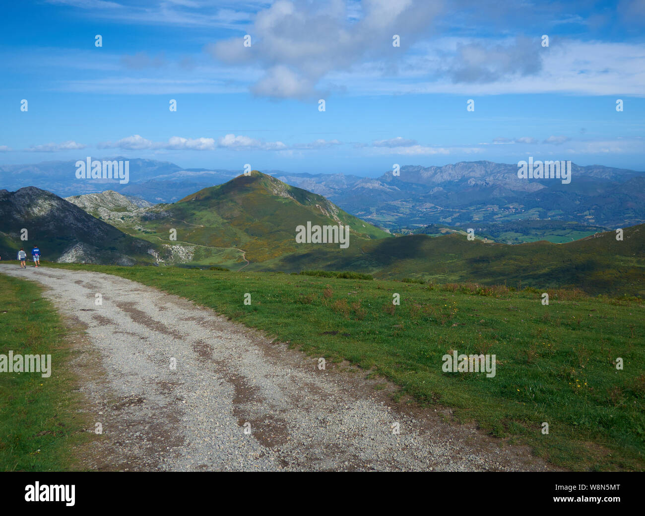 Dirt path in Picos de Europa in Asturias, Spain Stock Photo