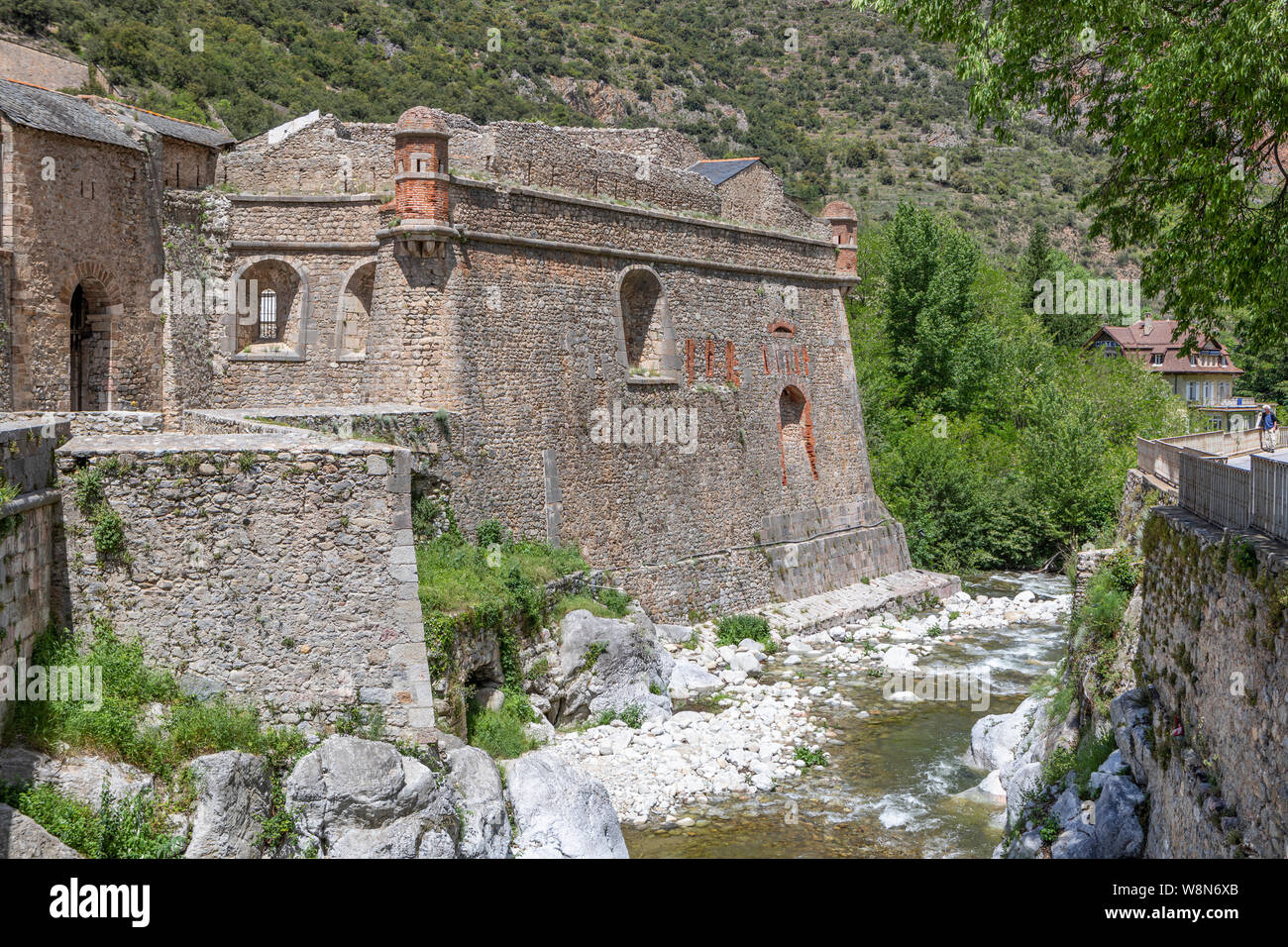 Villefranche-de-Conflent, Les Pyrénées catalanes Stock Photo