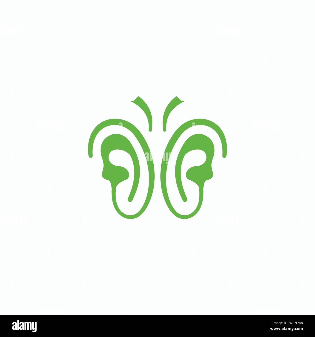 Ear Logo Template Stock Vector