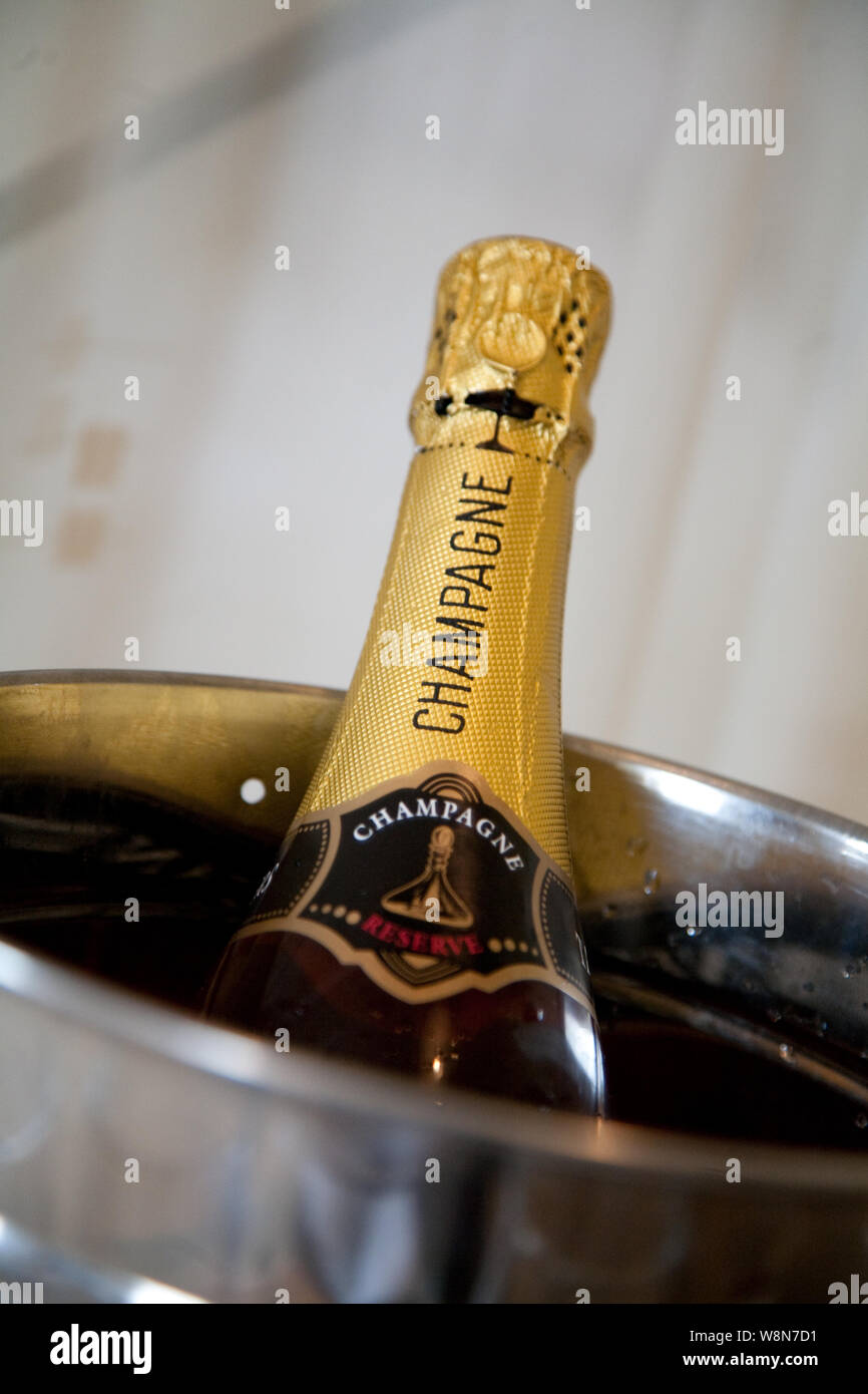 Pink Champagne Bottle Stock Photo Alamy