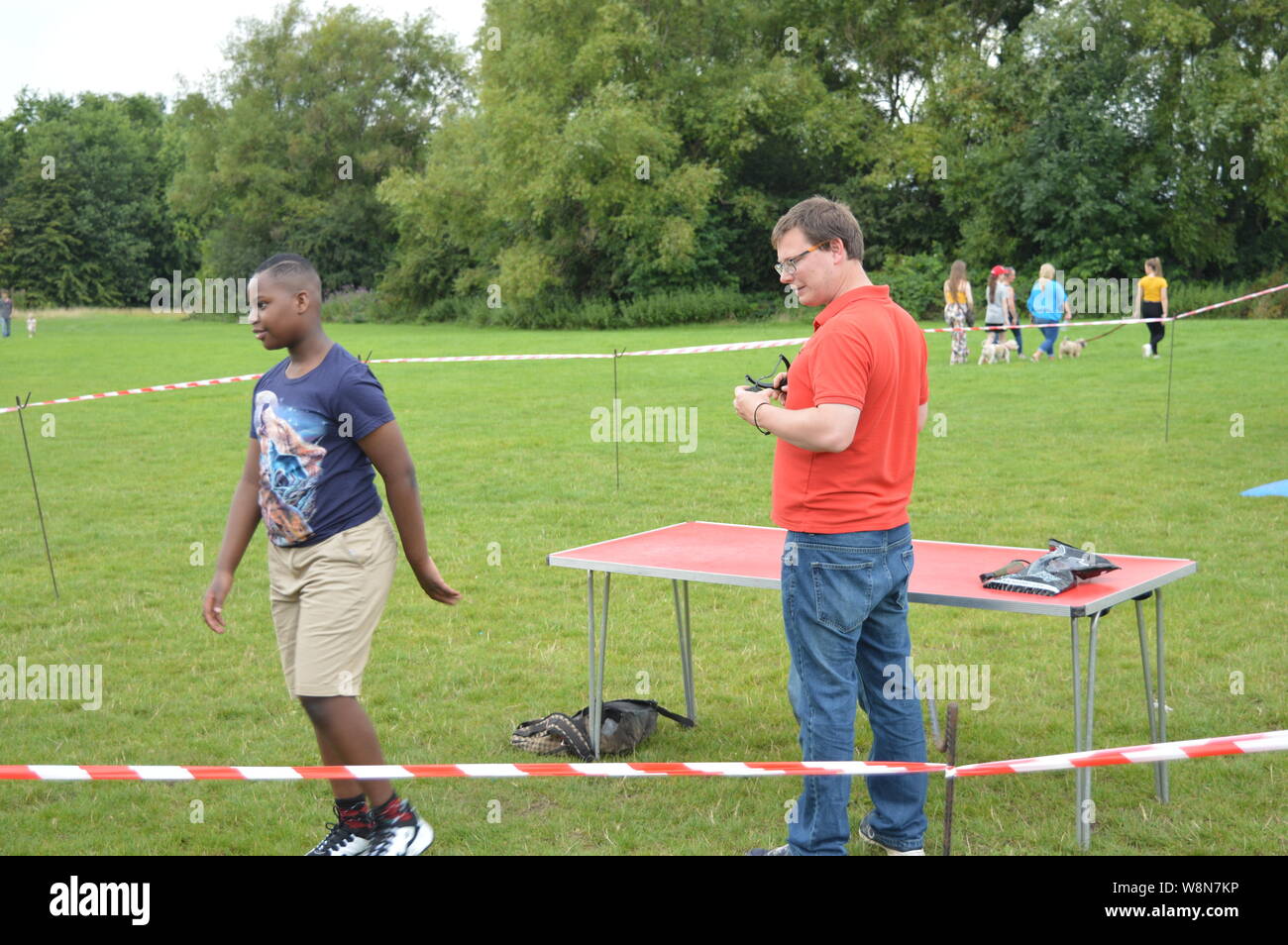 little children geting teach how to shoot on target event in Manchester