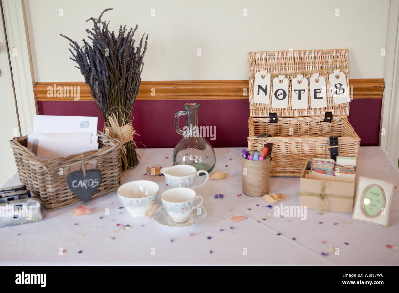 Wicker Card Baskets Stock Photo Alamy