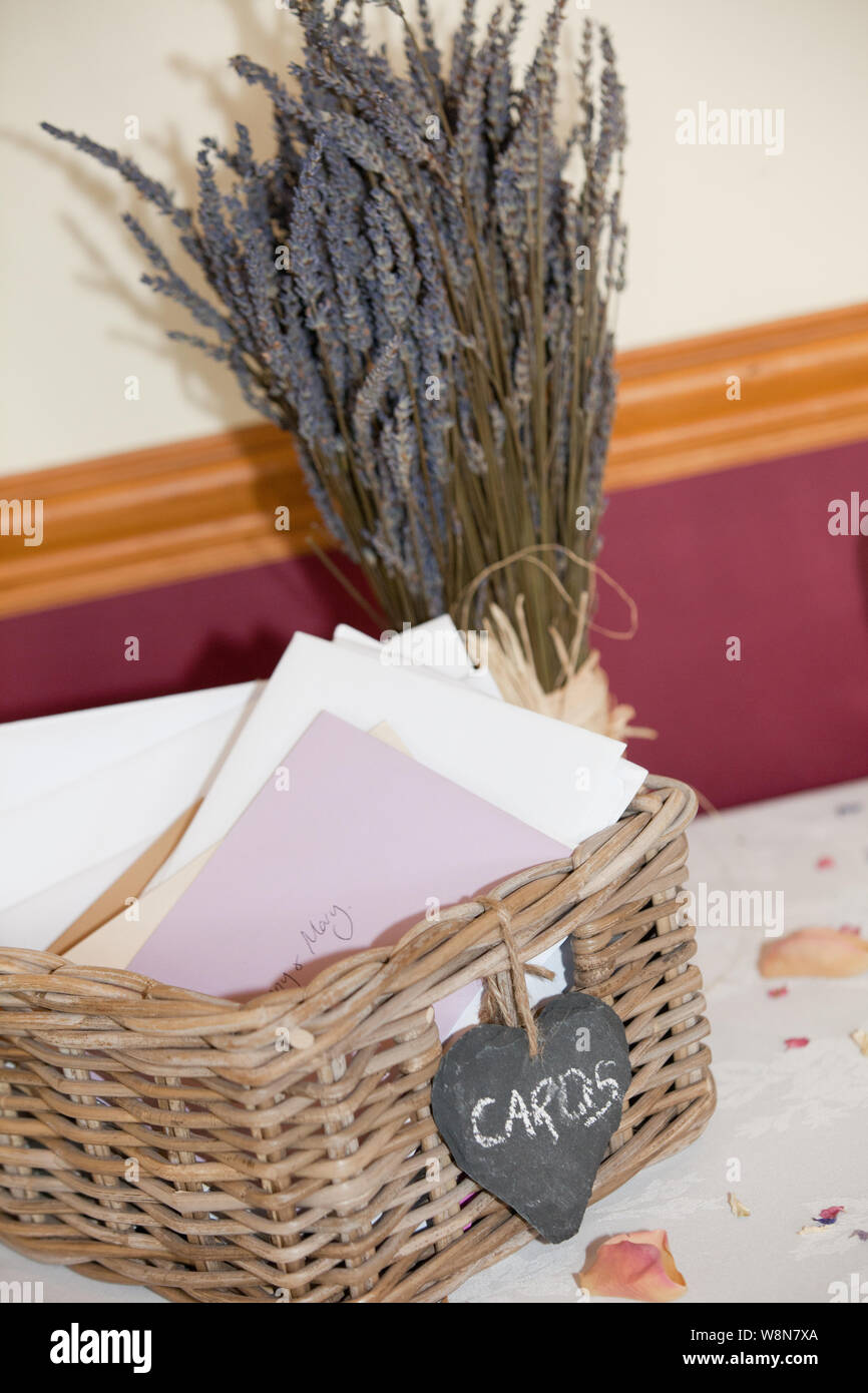 Wicker Card Basket Stock Photo Alamy