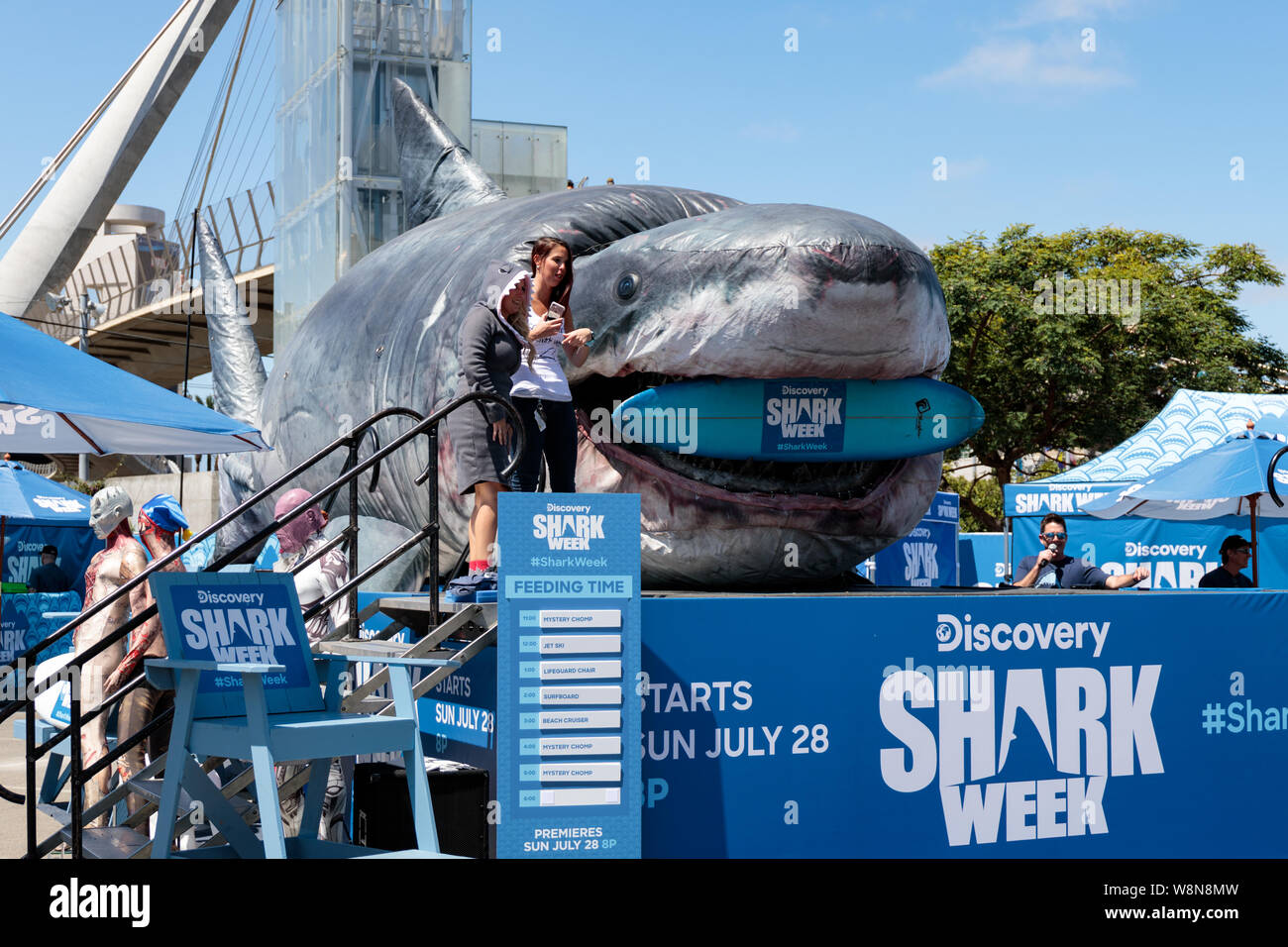 Discovery Shark Week offsite at Petco Park during Comic Con 2019 Stock
