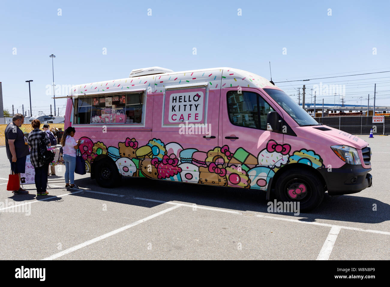 Hello Kitty Cafe at the Interactive Zone at Petco Park during Comic Con 2019 Stock Photo
