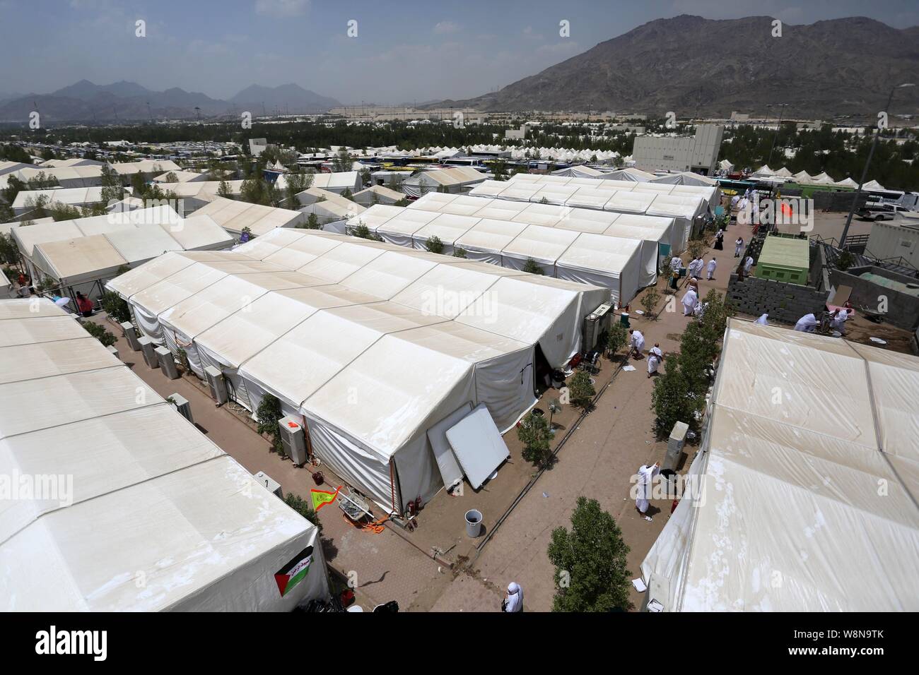 Mecca Mecca Saudi Arabia 10th Aug 2019 Palestinian Piligrims Gather In The Tent City Of Mina As They Take Part In One Of The Hajj Rituals Southeast Of The Saudi Holy City