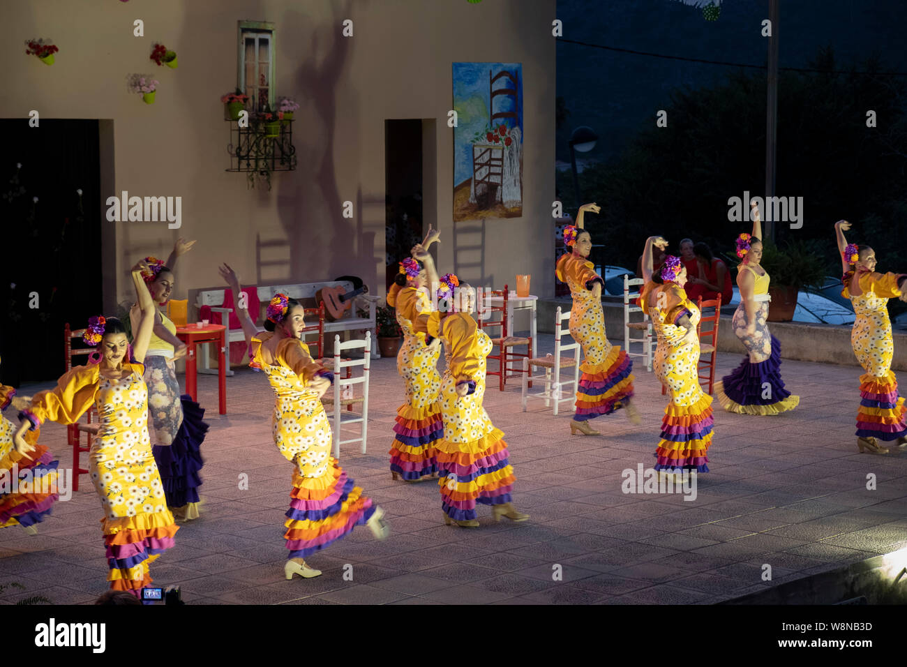 Barx Flamenco dancing display in a small Spanish Village Stock Photo ...