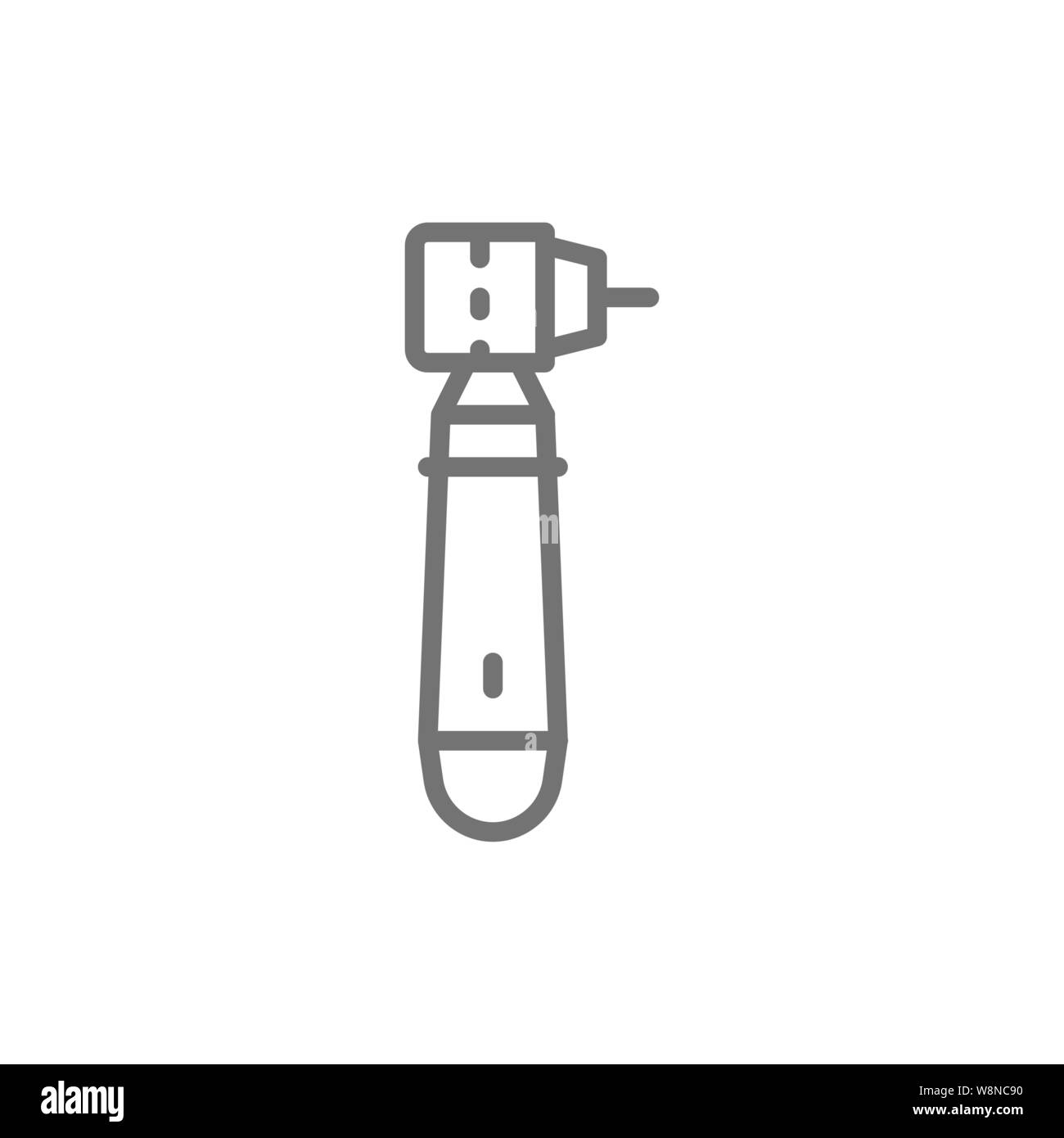 Vector dental drill, tooth instrument line icon Stock Vector Image ...