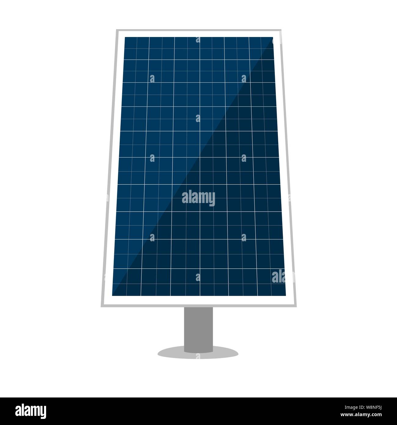 Solar panel vector design of sun energy modules, eco power batteries with photovoltaic solar cells. Alternative renewable energy source, electricity Stock Vector