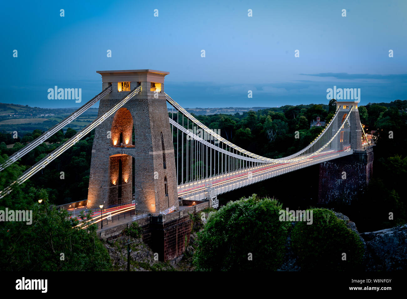 The iconic Clifton suspension bridge Stock Photo