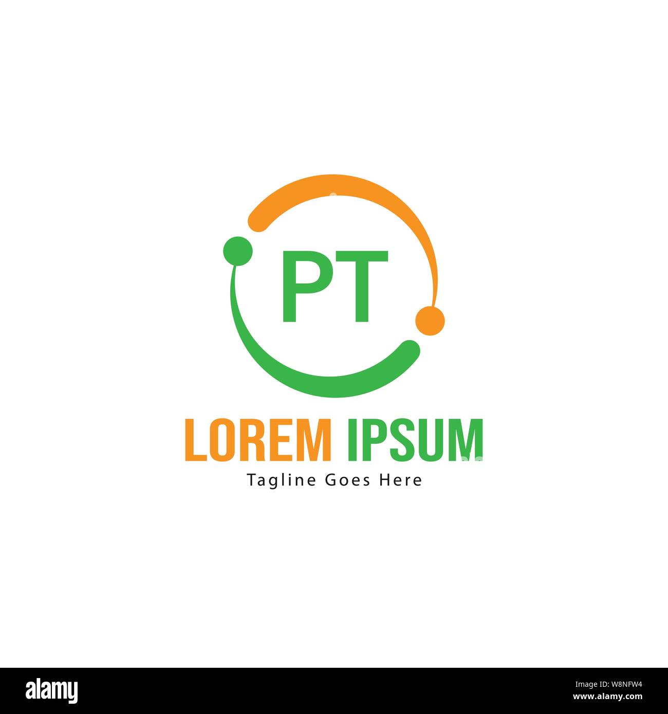 Initial PT logo template with modern frame. Minimalist PT letter logo ...