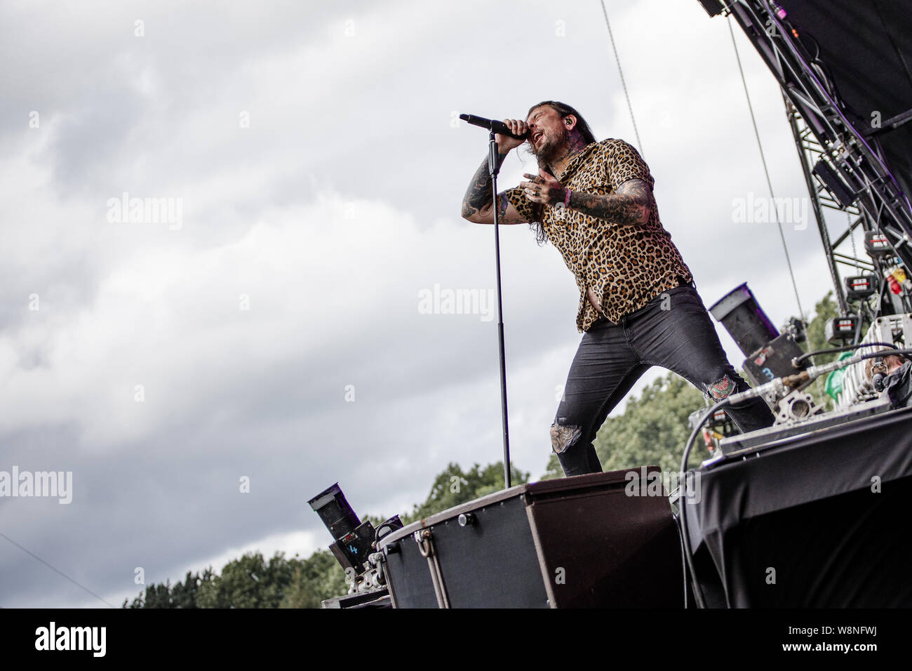 Thy Art Is Murder perform live on stage at Bloodstock Open Air Festival, UK, 10th Aug, 2019. Stock Photo