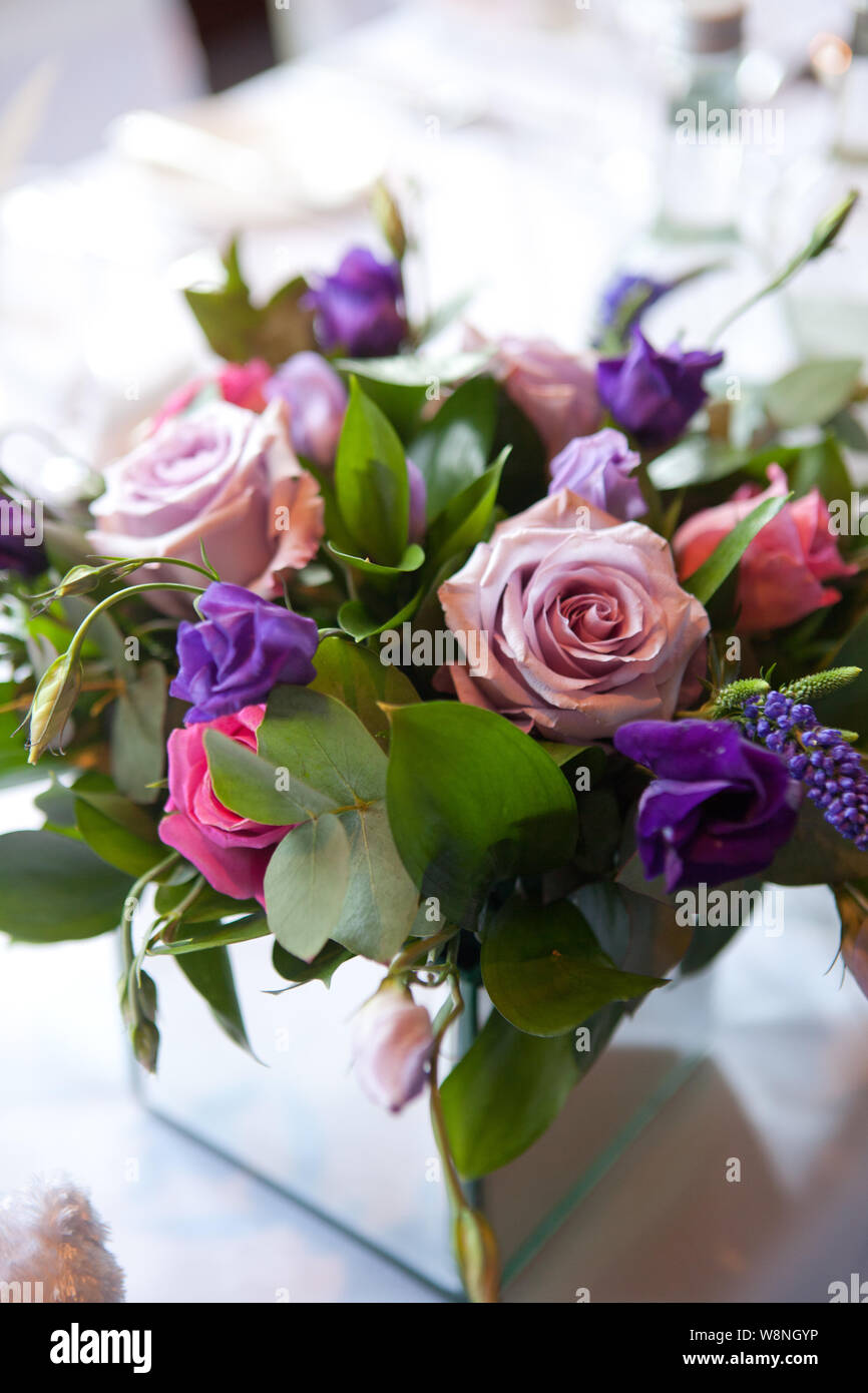Wedding Reception Floral Decorations Stock Photo - Alamy