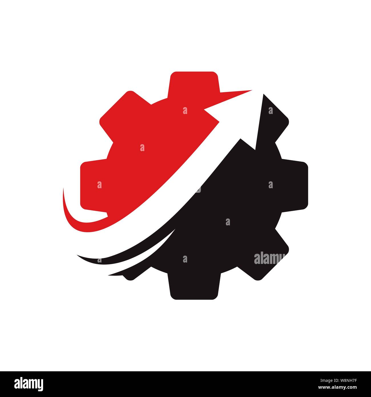 Gear Arrow Business logo design template vector Icon Stock Vector