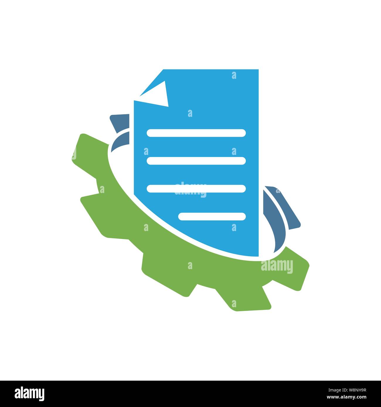 Gear Document Business logo design template vector Icon Stock Vector