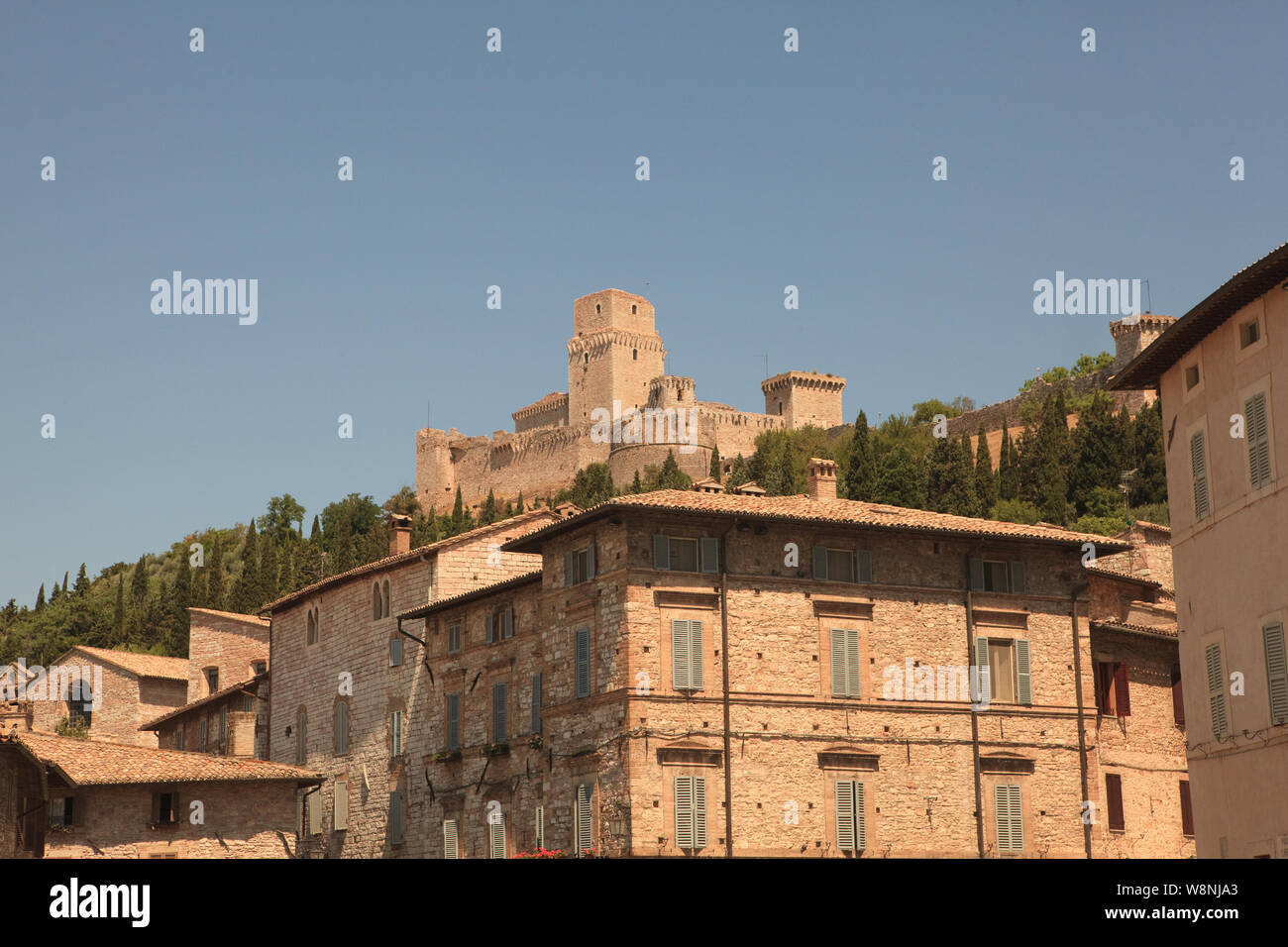 Italian Buildings on a Hill in Assissi, Italy Stock Photo - Alamy