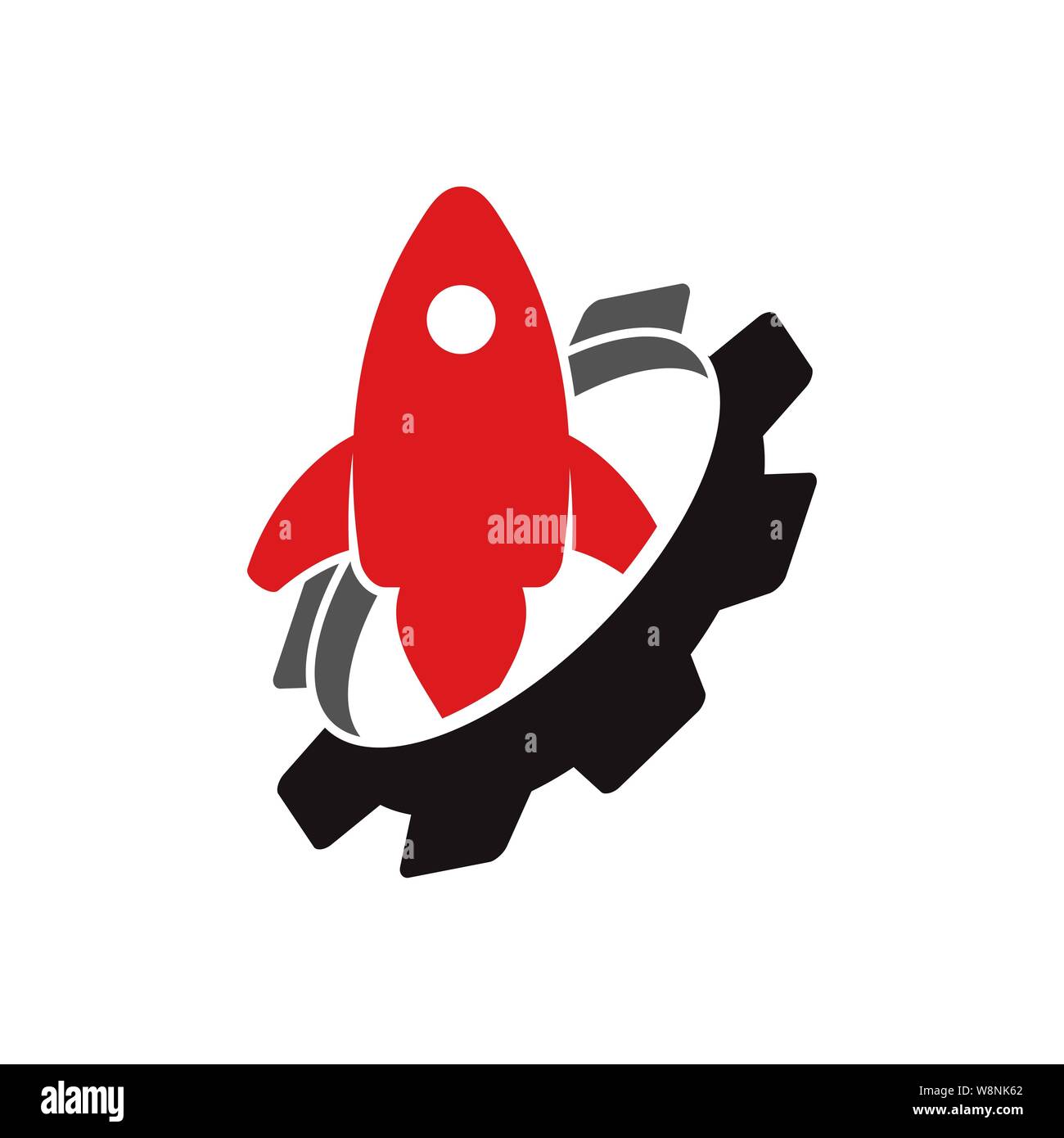 Gear Rocket Business logo design template vector Icon Stock Vector