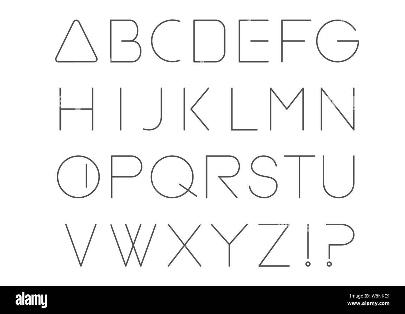 futuristic fonts alphabet