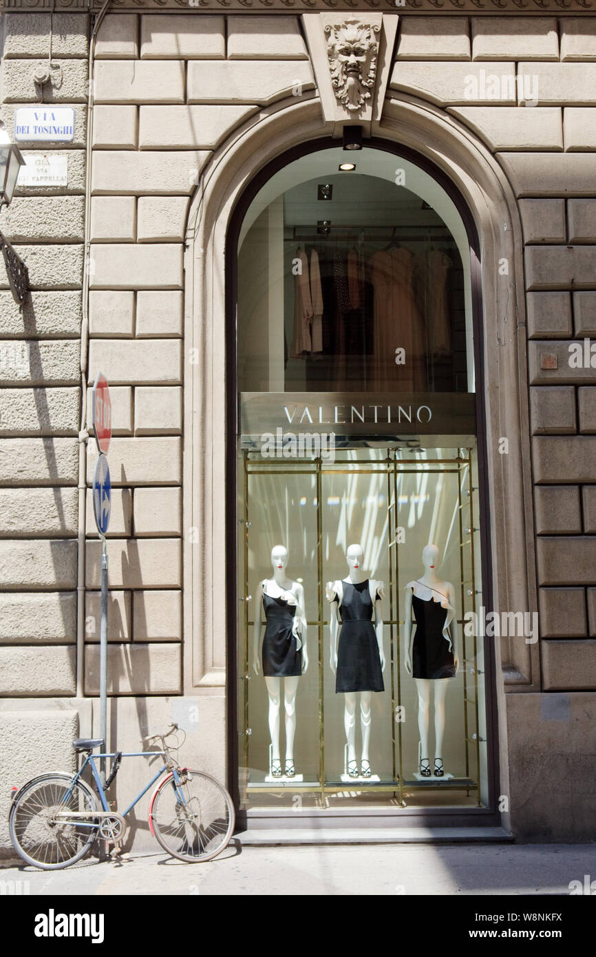 Valentino Store Front, Florence, Italy Stock Photo Alamy
