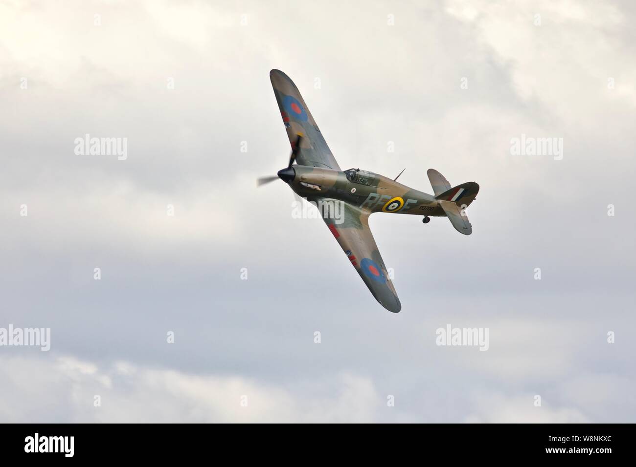 Hawker Hurricane Mk XIIa (G-HURI) airborne at the Shuttleworth Military ...