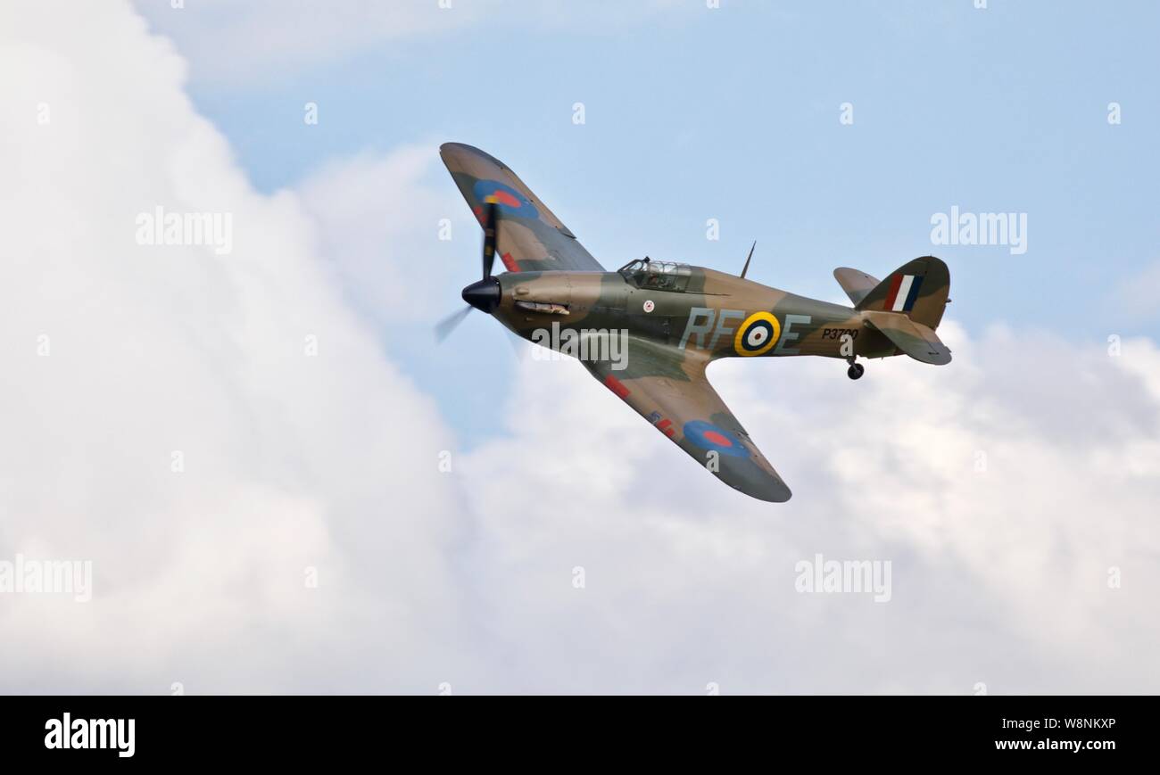 Hawker Hurricane Mk XIIa (G-HURI) airborne at the Shuttleworth Military ...