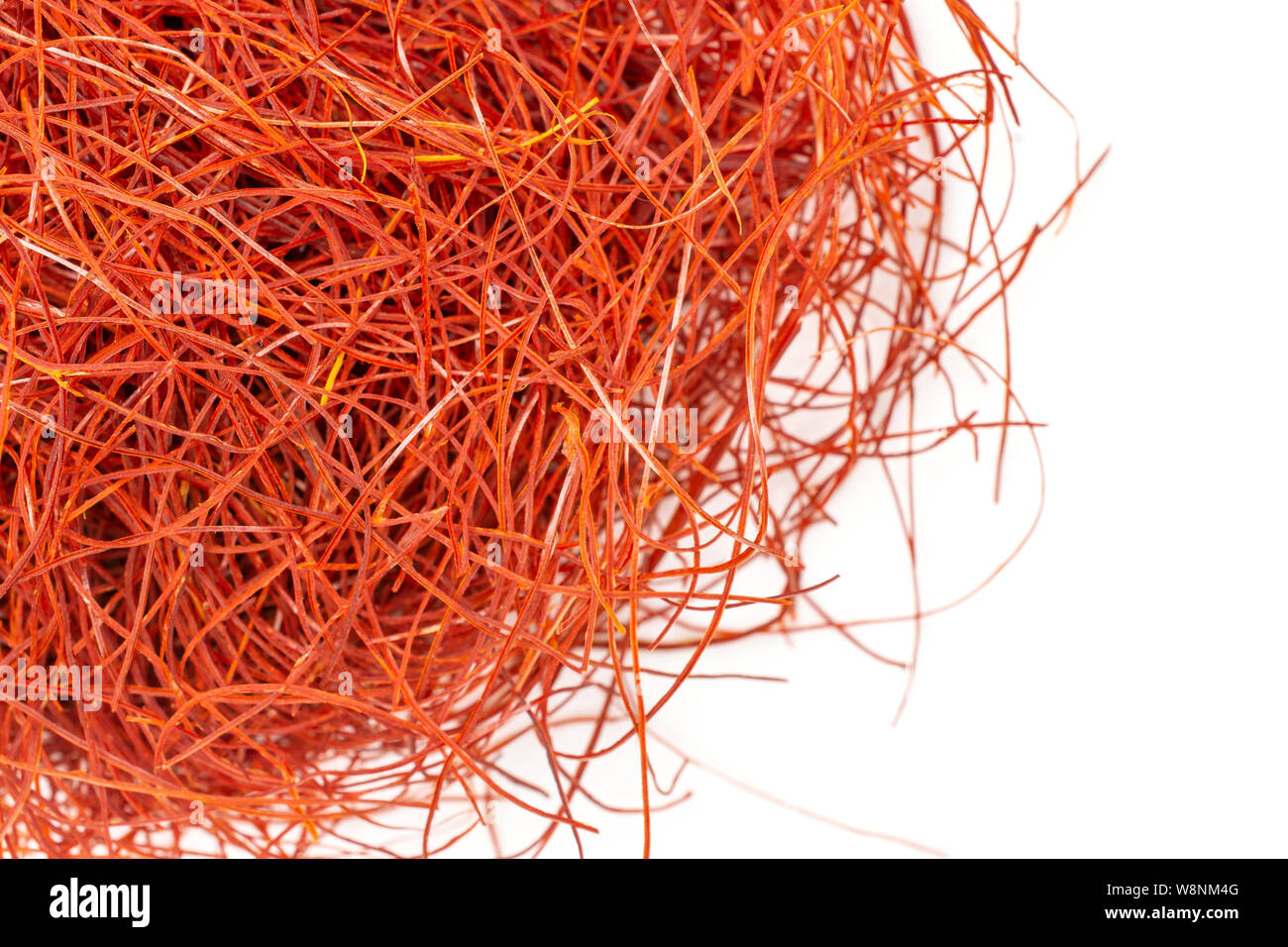 Closeup of lot of whole red chili pepper threads flatlay isolated on ...