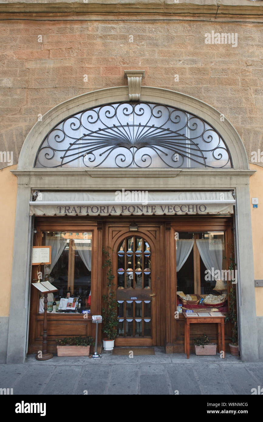 Entrance to Italian Restaurant Florence Stock Photo Alamy