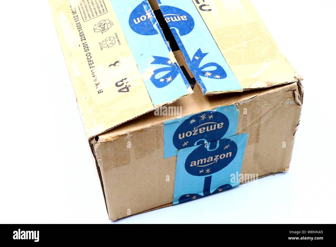 Used AMAZON Shipping Package Parcel Cardboard Box. Amazon is an ...