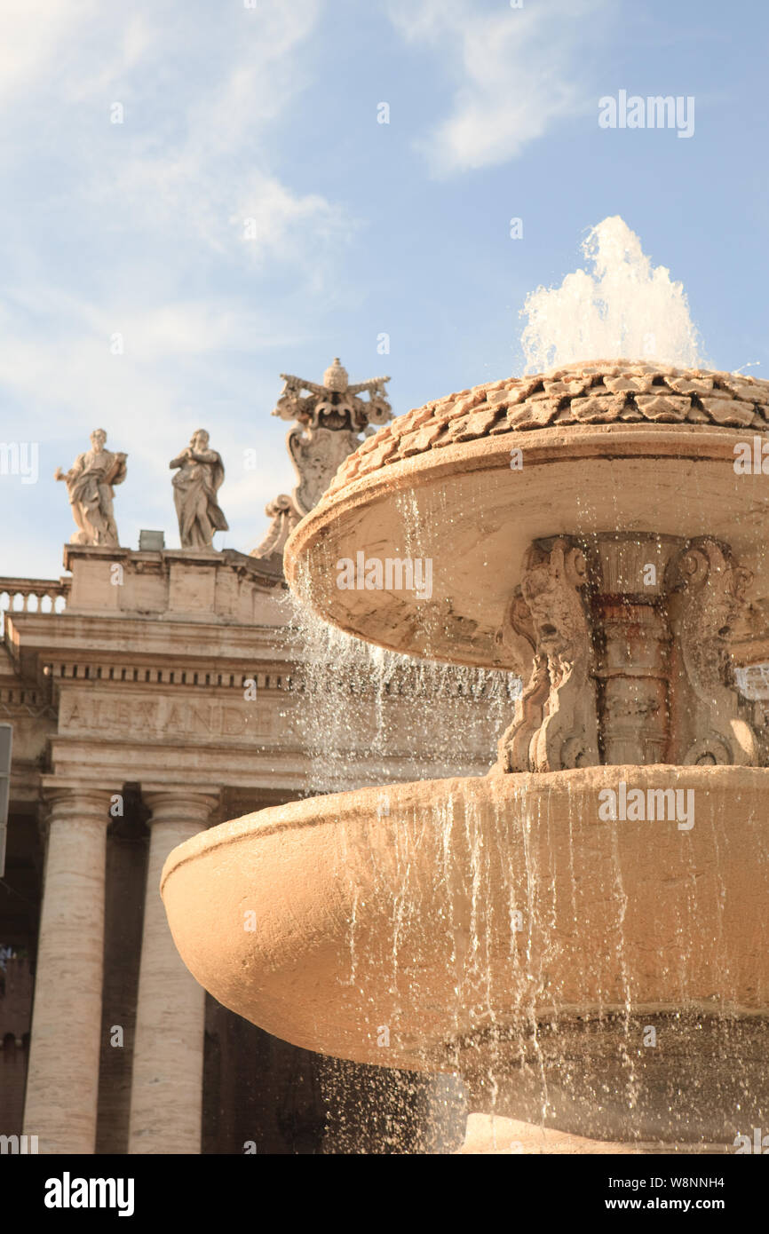 Fountain outside the Vatican, Rome, Italy Stock Photo Alamy