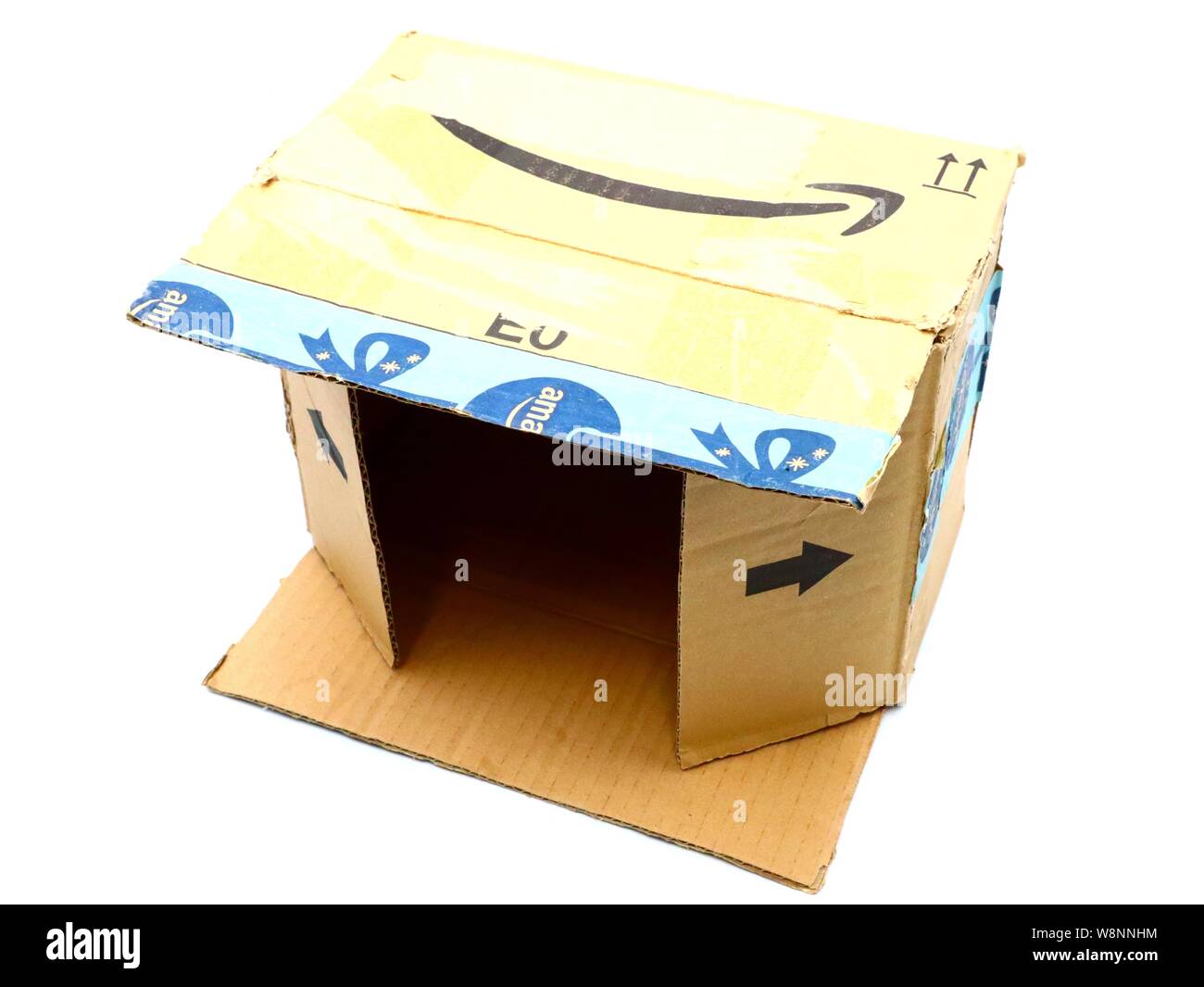 Used AMAZON Shipping Package Parcel Cardboard Box. Amazon is an