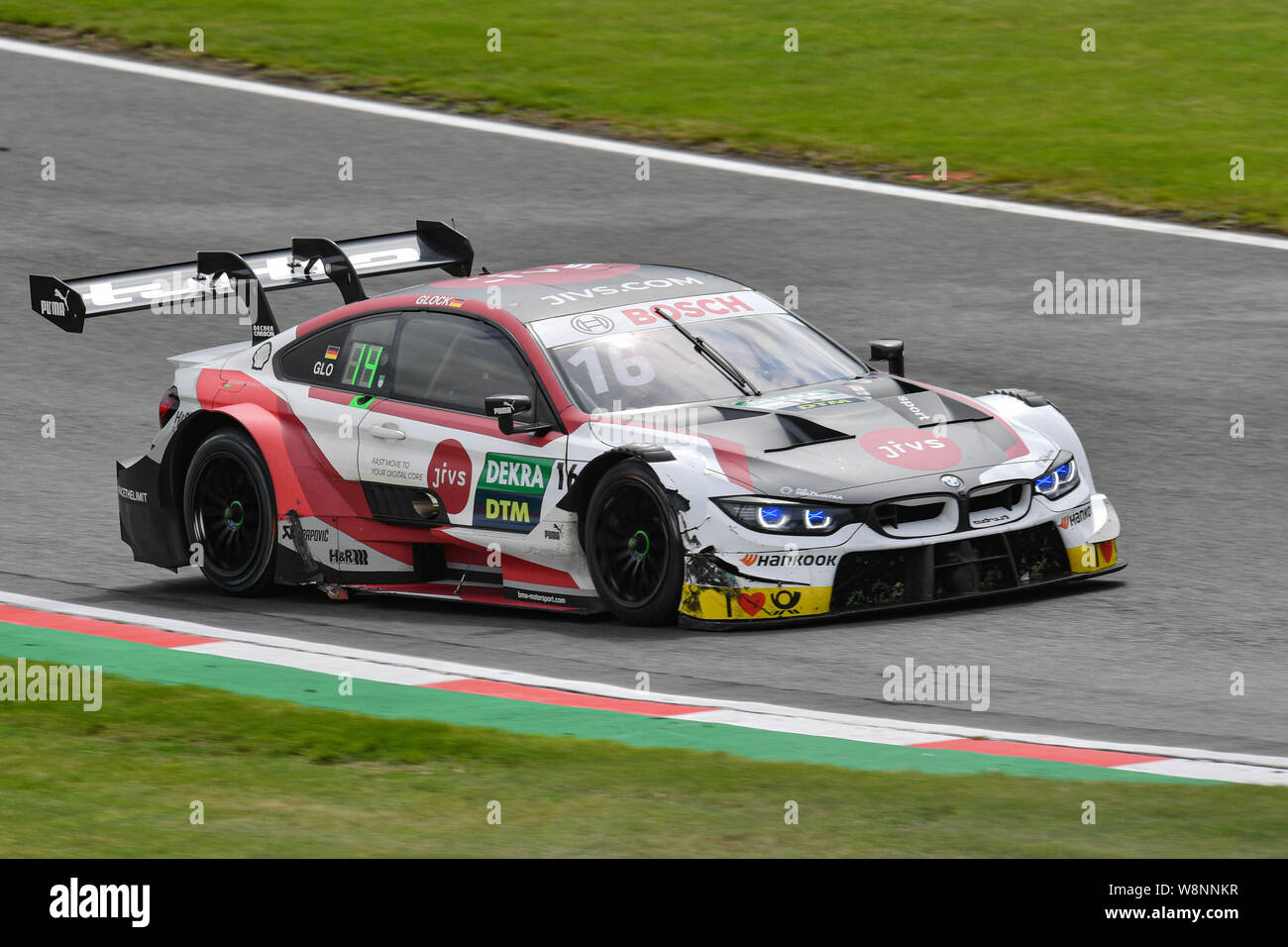 KENT, UNITED KINGDOM. 10th Aug, 2019. Timo Glock (BMW Team RMR) in DTM Race 1 during DTM (German Touring Cars) and W Series at Brands Hatch GP Circuit on Saturday, August 10, 2019 in KENT, ENGLAND. Credit: Taka G Wu/Alamy Live News Stock Photo