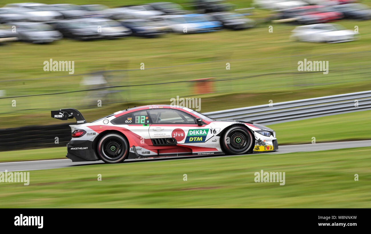 KENT, UNITED KINGDOM. 10th Aug, 2019. Timo Glock (BMW Team RMR) in DTM Race 1 during DTM (German Touring Cars) and W Series at Brands Hatch GP Circuit on Saturday, August 10, 2019 in KENT, ENGLAND. Credit: Taka G Wu/Alamy Live News Stock Photo