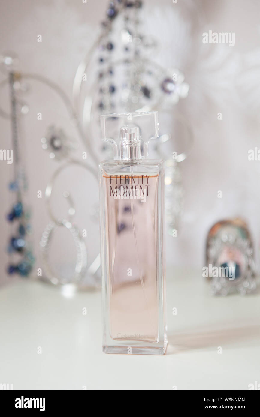 Calvin Klein Eternity Moment Perfume Bottle Stock Photo - Alamy