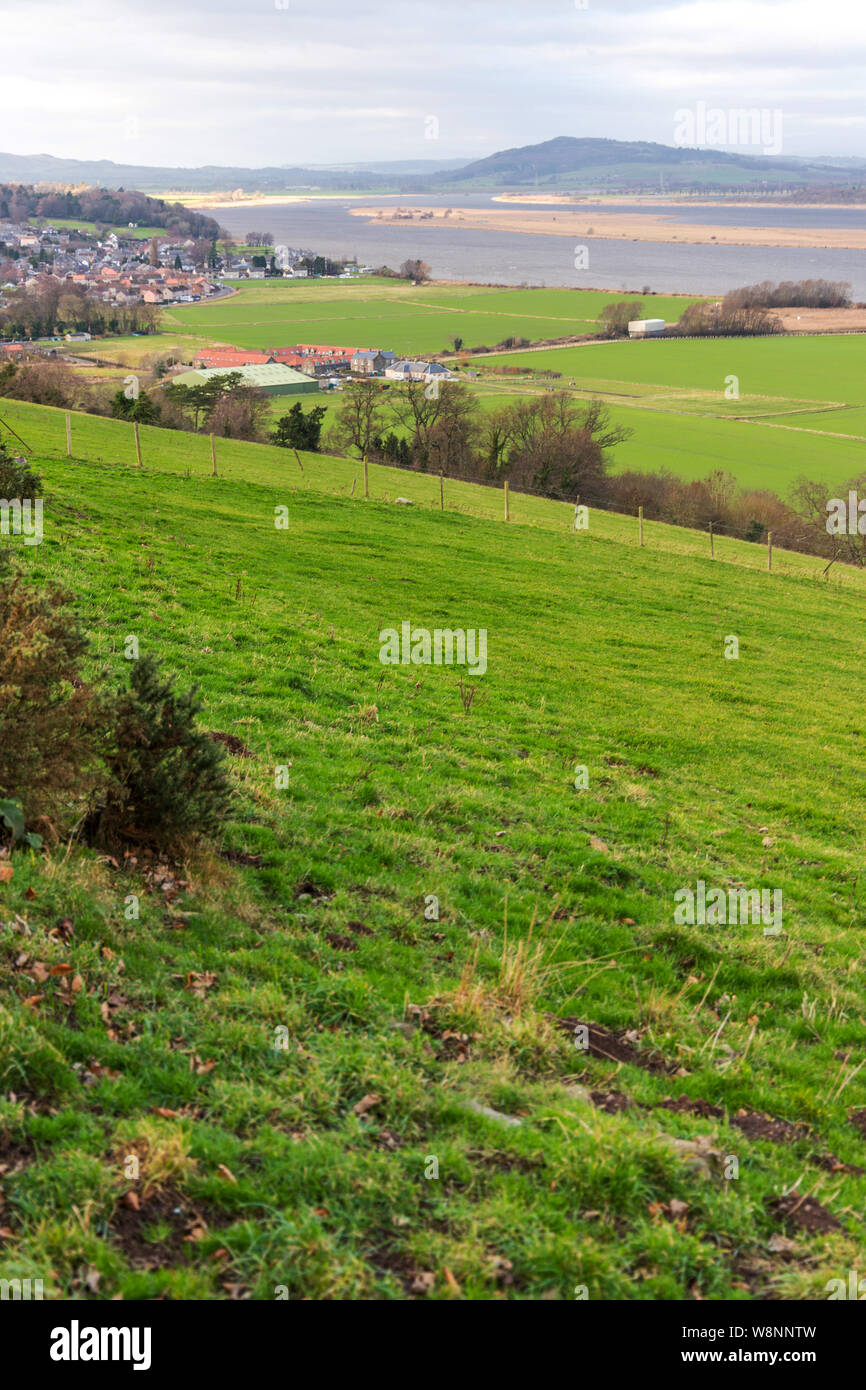 Views from Fife Coastal Path looking towards Newburgh and the River Tay