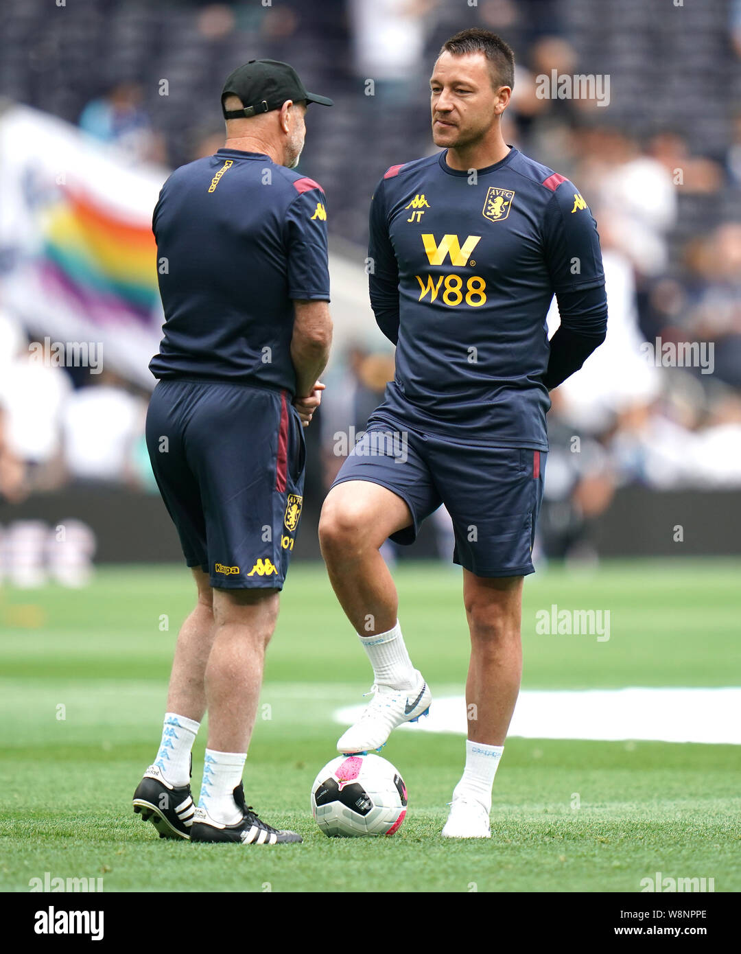 Aston Villa Assistant Manager John Terry Right Prior To The Premier League Match At Tottenham Hotspur Stadium London Stock Photo Alamy