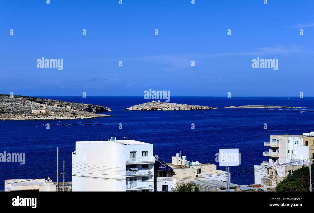 The statue of St Paul on the island in Malta Stock Photo Alamy